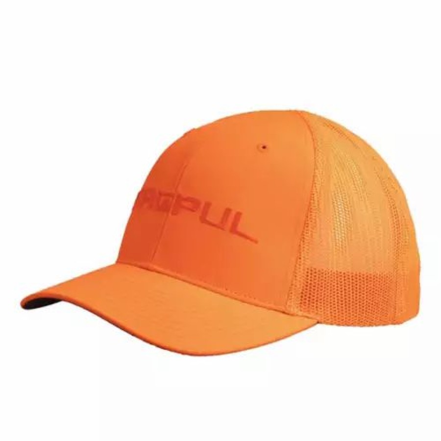 * Adult Magpul Wordmark Blaze Orange Trucker Snapback Hat Hats & Caps