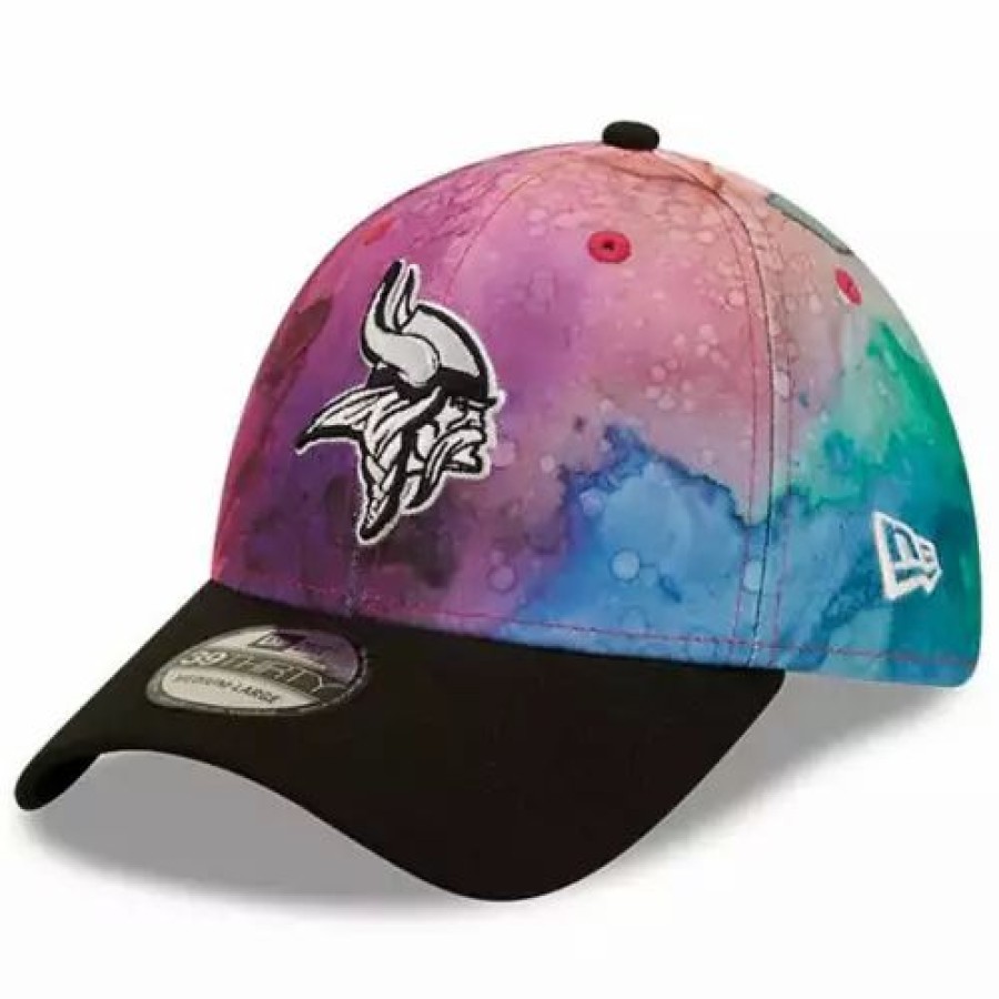 * New Era Minnesota Vikings 2022 Crucial Catch 39Thirty Stretch Fit Hat Tie Dye Nfl Hats & Caps