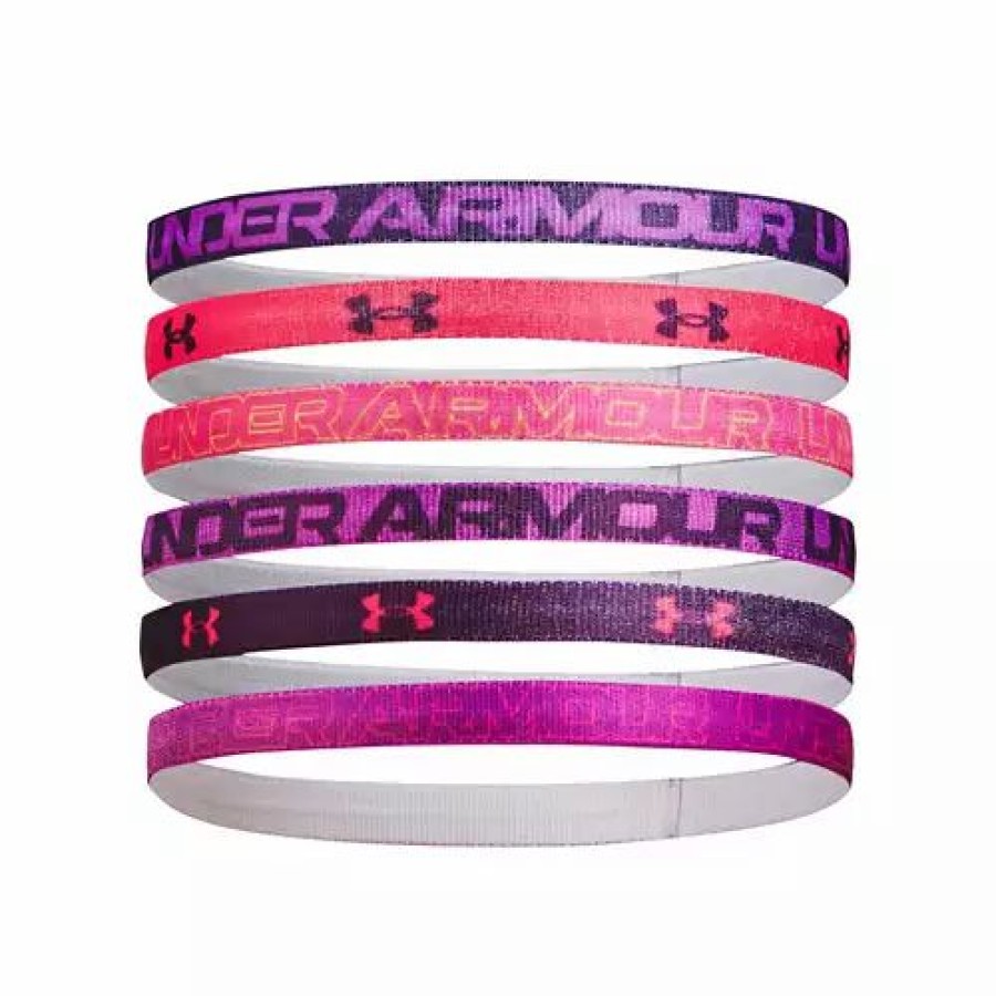 * Girls' Under Armour Graphic 6 Pack Headbands Adjustable Hat Hats & Caps