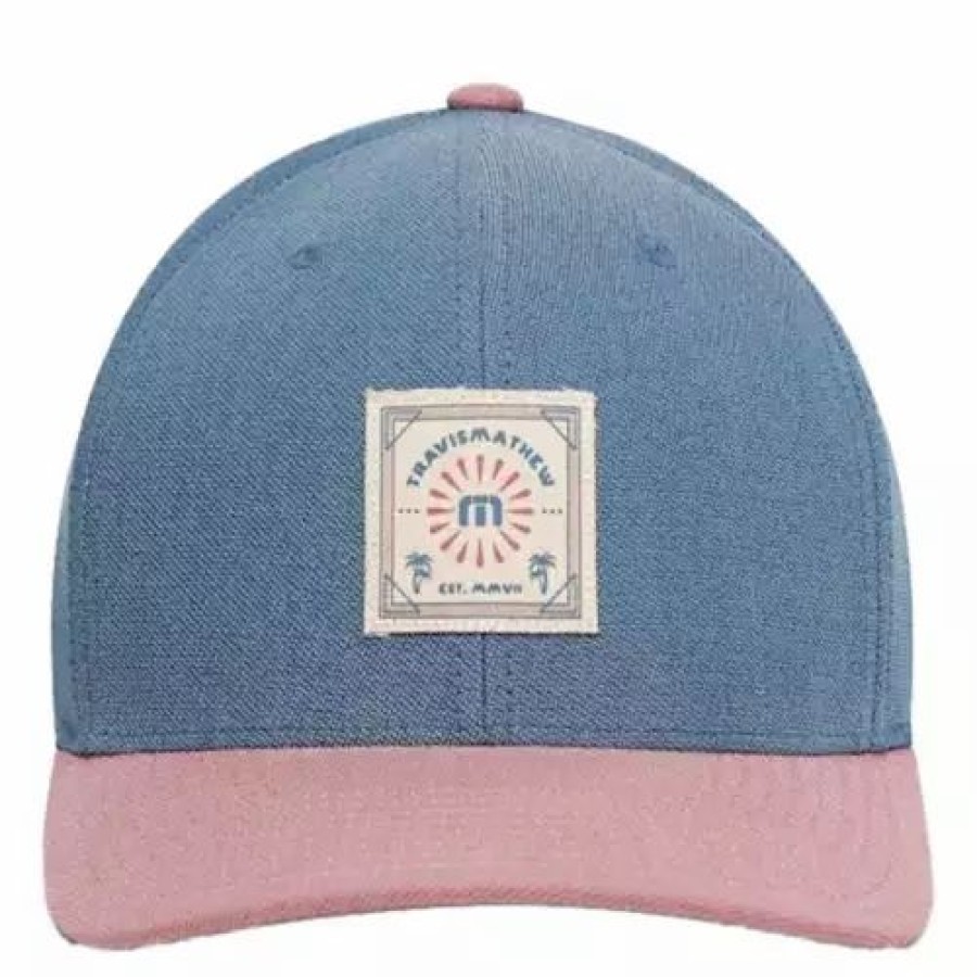 * Men'S Travismathew Desert Days Snapback Hat Heather Mid Blue Hats & Caps