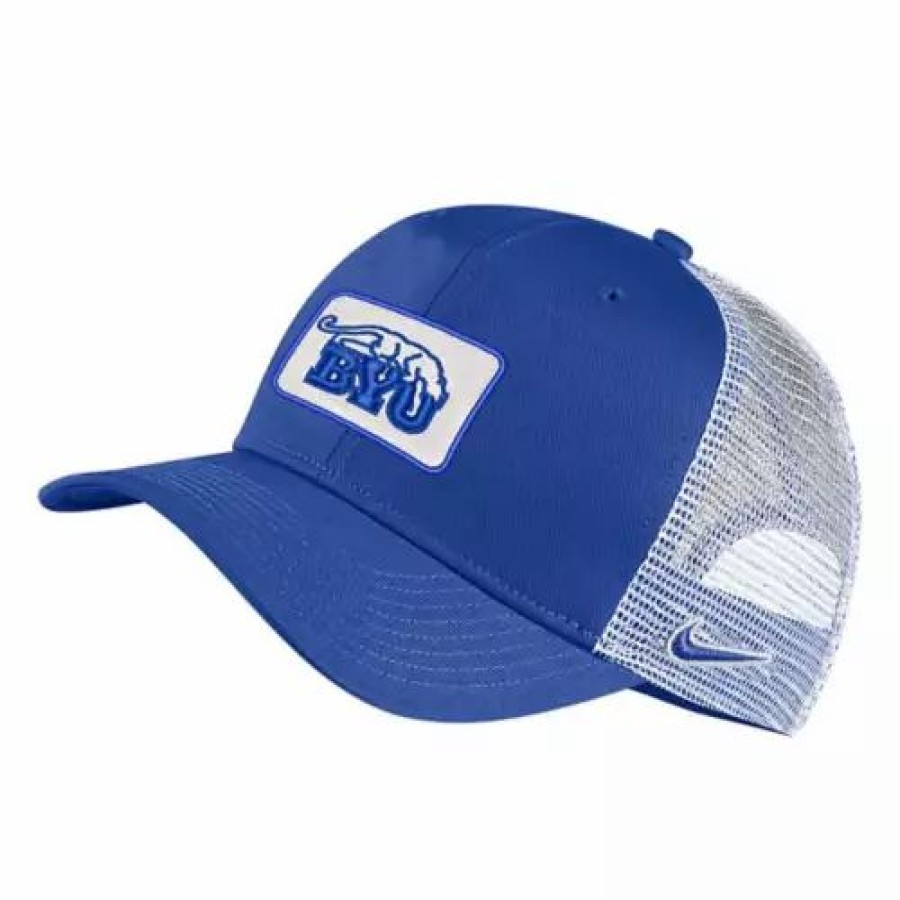 * Nike Byu Cougars Classic 99 Trucker Hat Royal College Hats & Caps