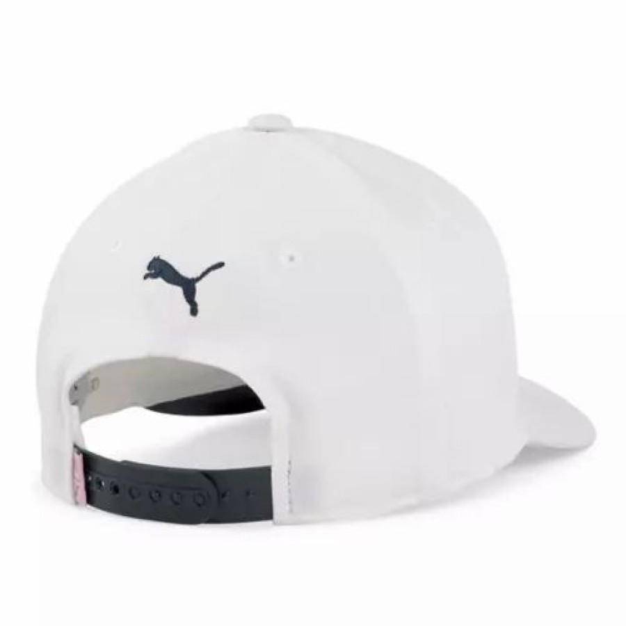 * Adult Puma Ap Circle Umbrella Golf Snapback Hat White/Navy Hats & Caps