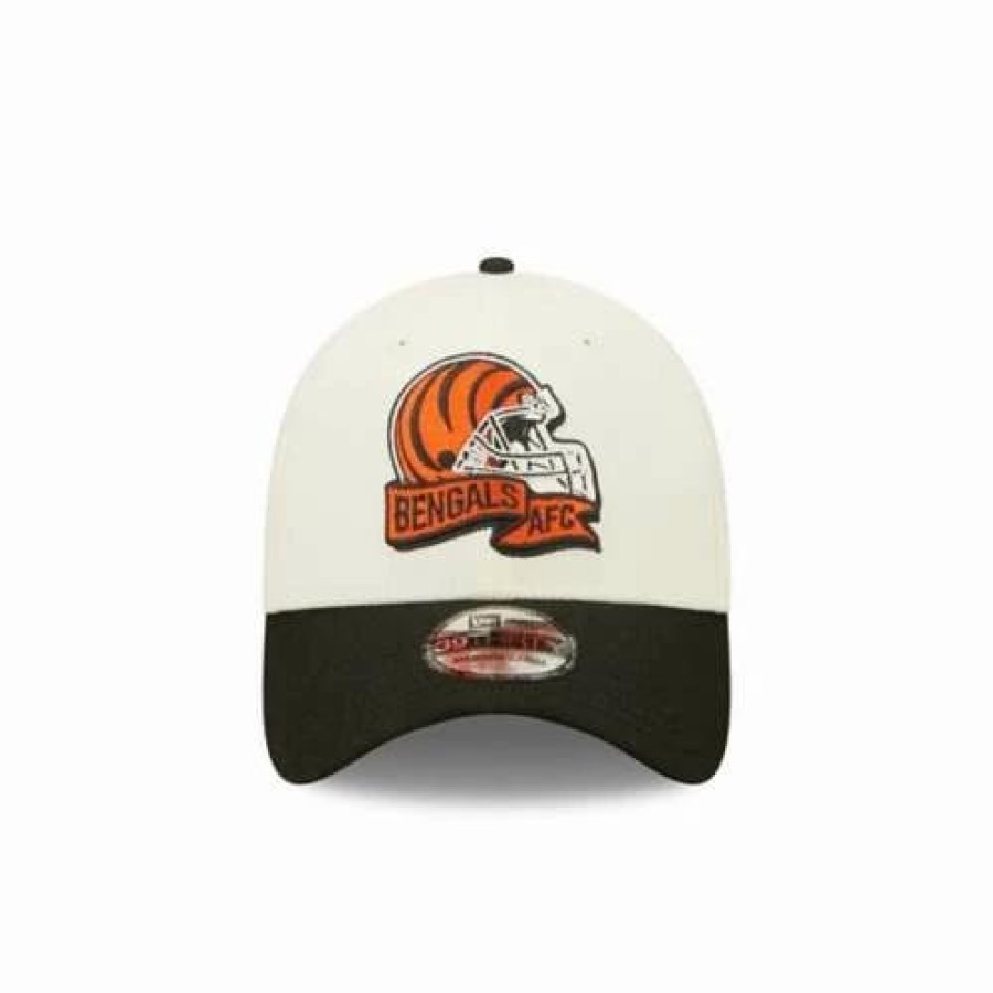 * New Era Cincinnati Bengals 2022 Sideline 39Thirty Stretch Fit Hat Cream Nfl Hats & Caps