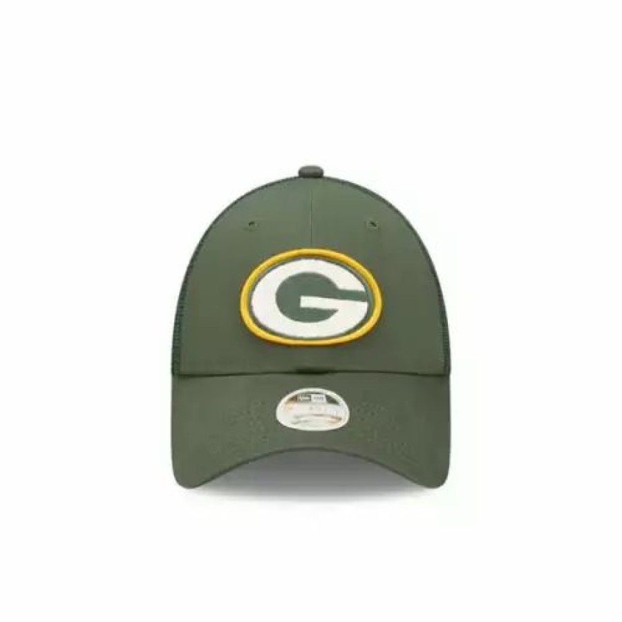 * New Era Women'S Bay Packers Sparkle 9Forty Adjustable Hat Green Nfl Hats & Caps