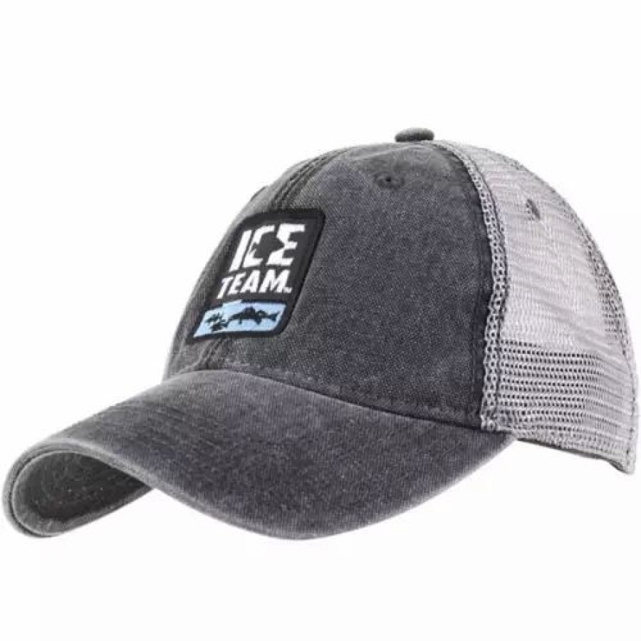 * Adult Clam Ice Team Dashboard Legacy Trucker Snapback Hat Black Grey Hats & Caps