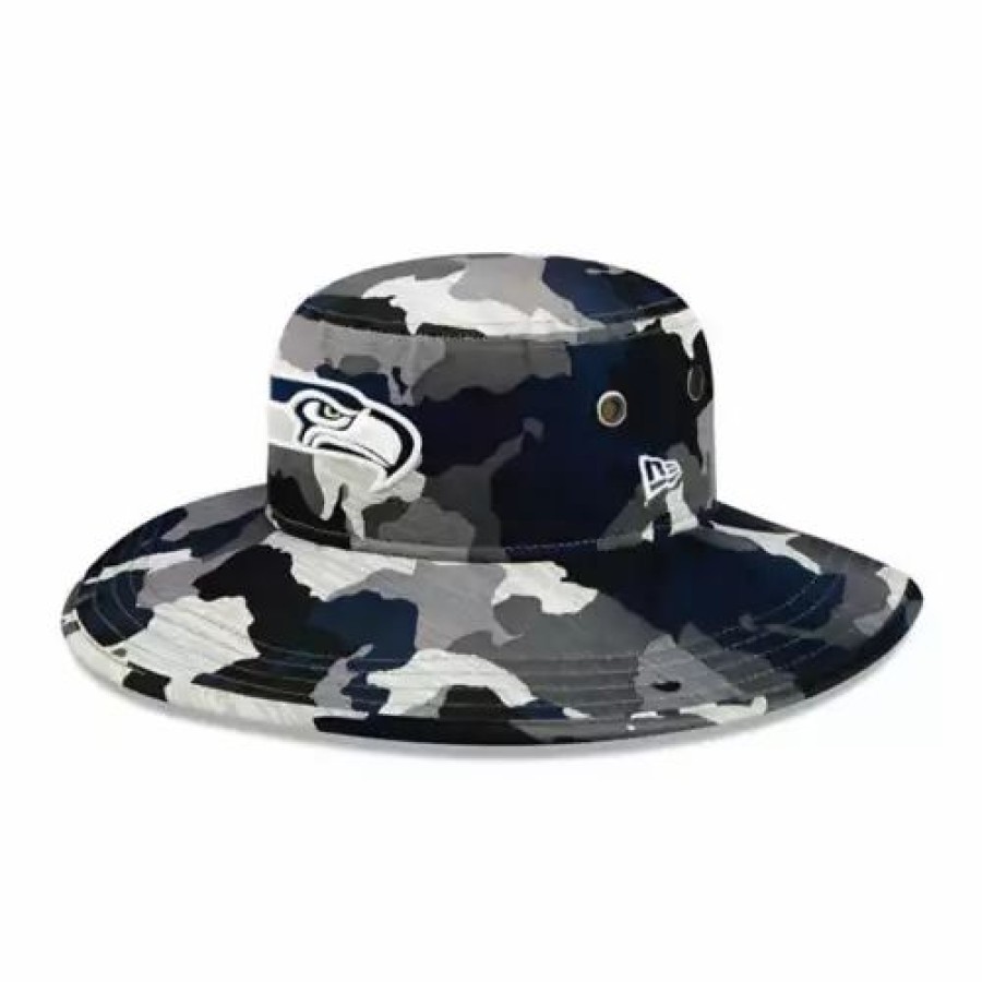 * New Era Seattle Seahawks 2022 Training Camp Bucket Hat Camo Nfl Hats & Caps