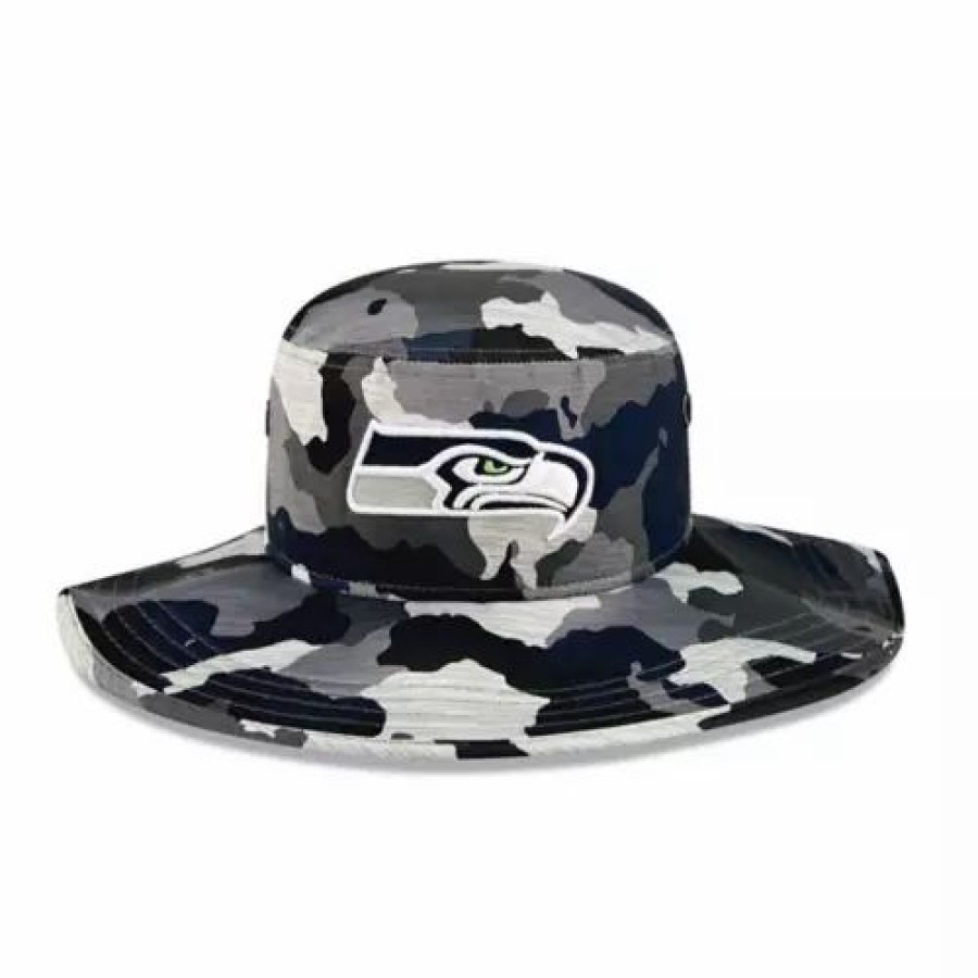 * New Era Seattle Seahawks 2022 Training Camp Bucket Hat Camo Nfl Hats & Caps