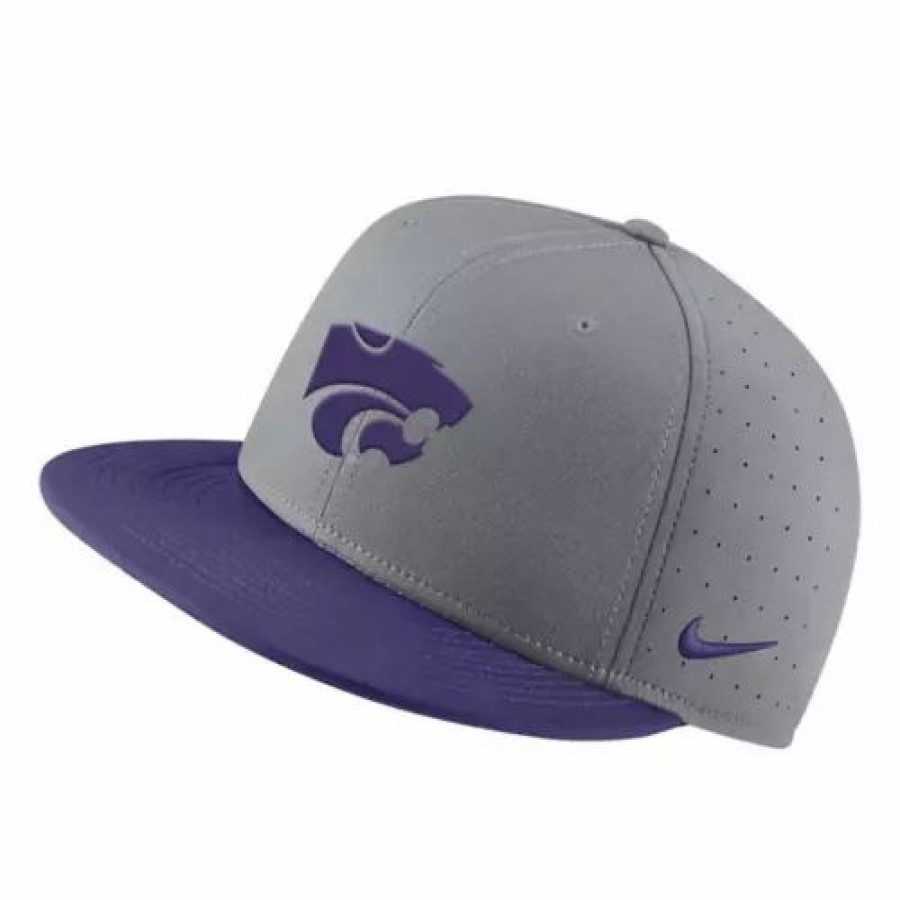 * Nike Kansas State Wildcats True Baseball Hat Grey College Hats & Caps