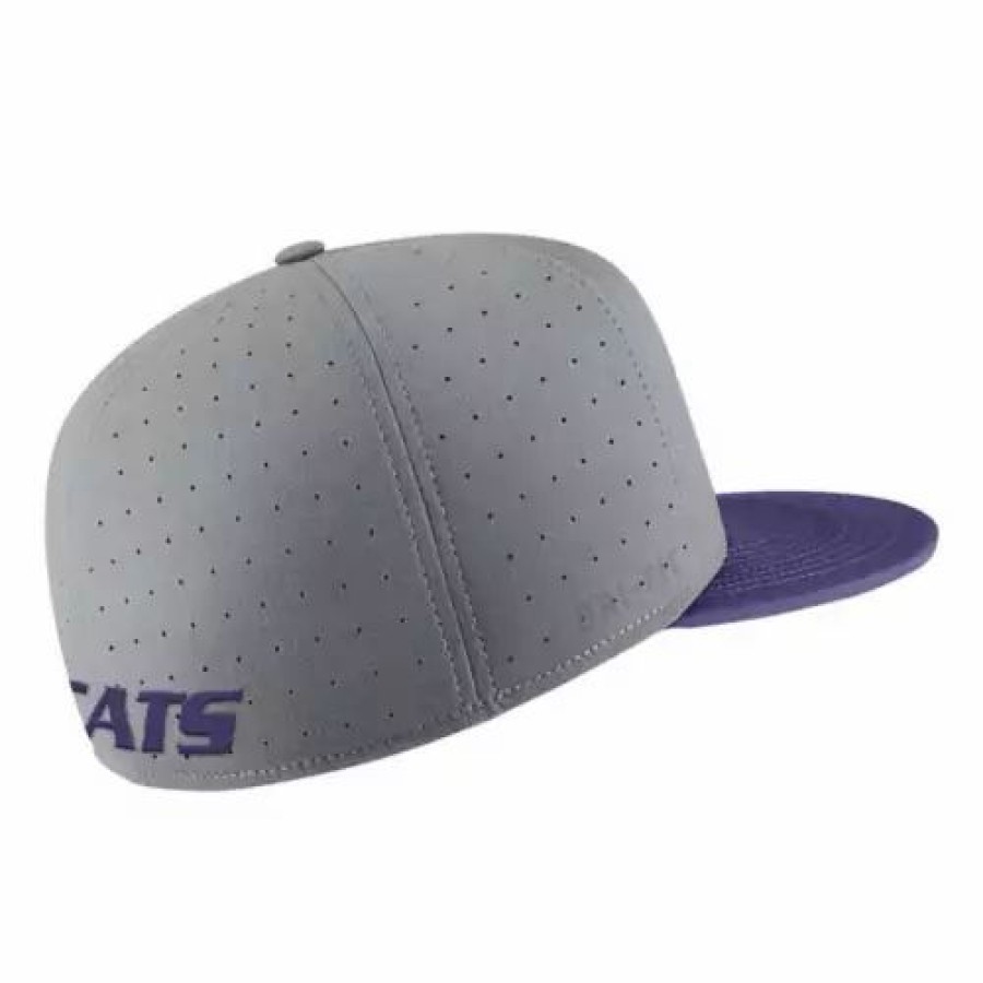 * Nike Kansas State Wildcats True Baseball Hat Grey College Hats & Caps